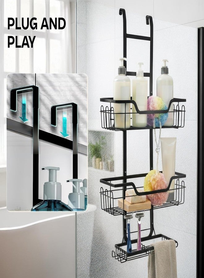 MIORAH Hanging Shower Caddy for Bathroom | Bathroom Organiser Without Drill | Bathroom Accessories Storage Organizer - Image 4